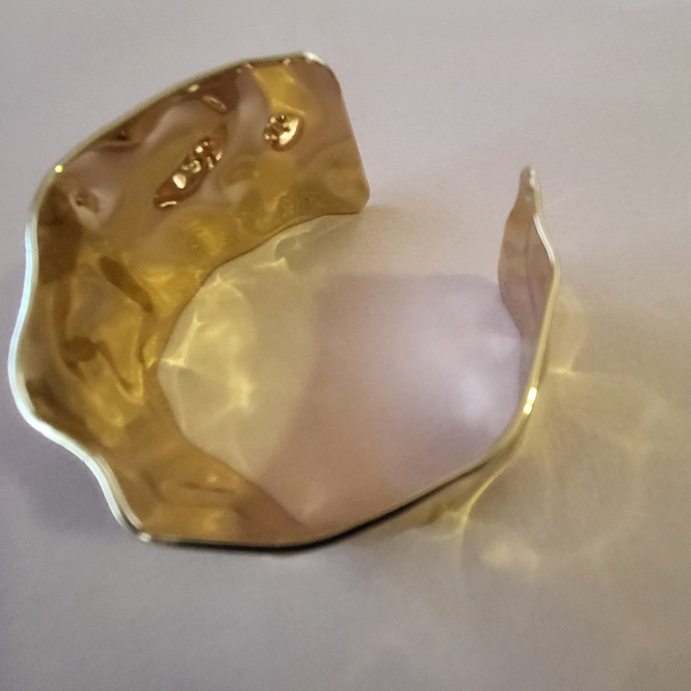 INC International Concepts Gold Textured Cuff Bracelet - Picture 5 of 5